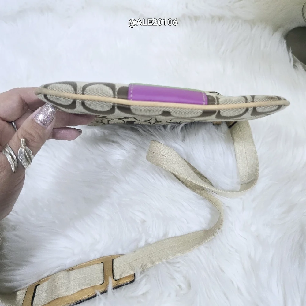 Coach Signature Stripe Crossbody Bag - Picture 13 of 14